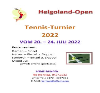 Tennis-Turnier “Helgoland-OpenR ...